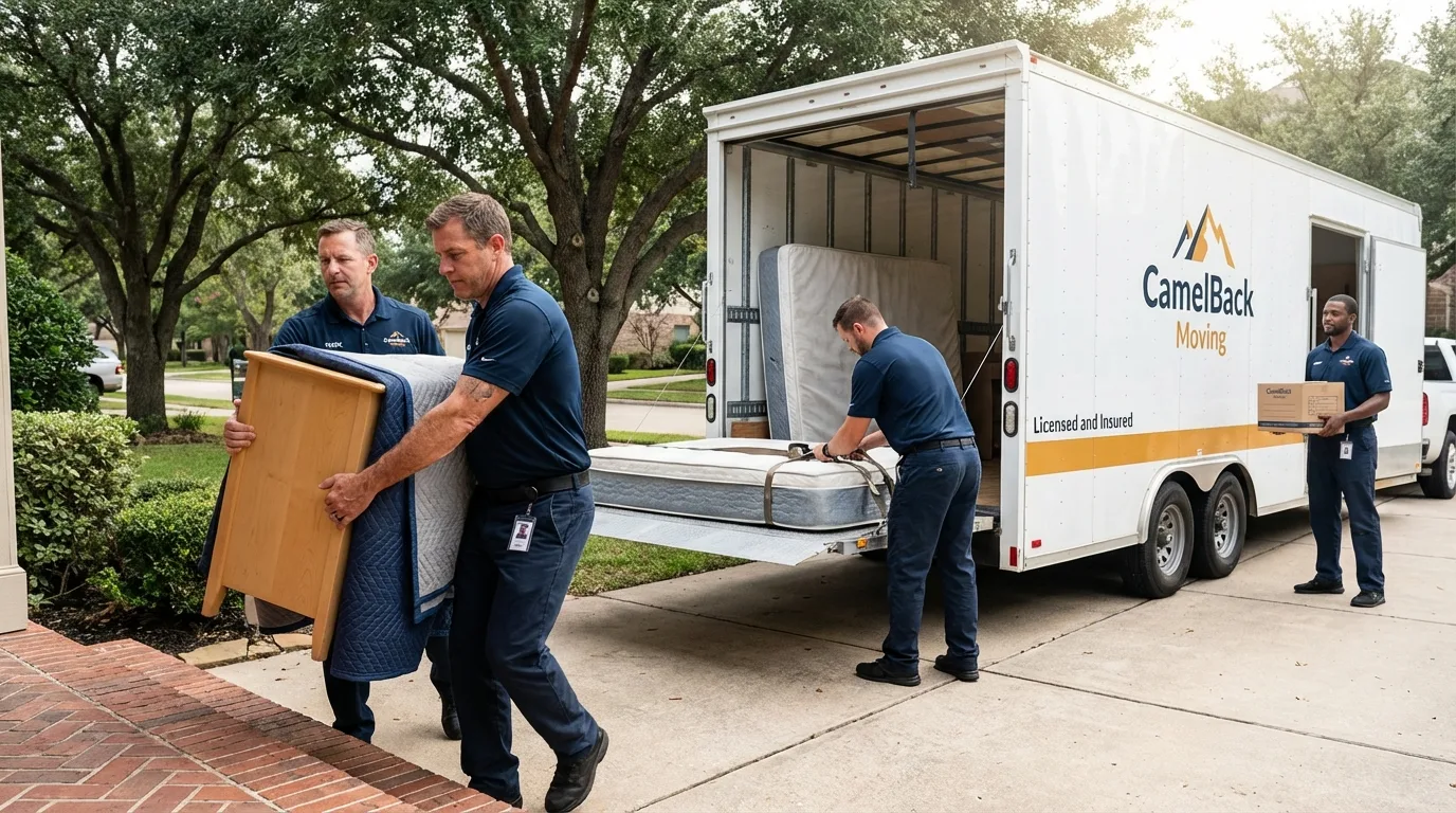 Crew loading residential truck for cross-state move from Rock Springs, WY