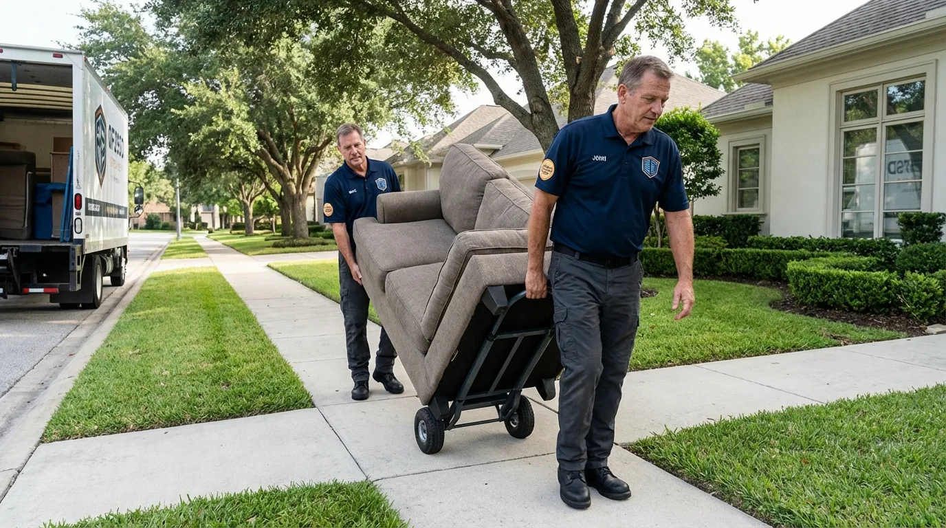 Local residential moving crew loading furniture in Rock Springs, WY